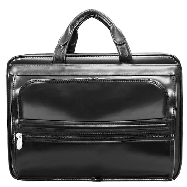 McKLEIN Elston Top Grain Cowhide Leather 15 in. Checkpoint-Friendly Double Compartment Laptop Briefcase