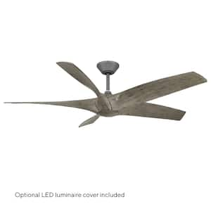 Zephyr 5 62 in. Smart Indoor/Outdoor Graphite Standard Ceiling Fan with Selectable CCT Integrated LED and Remote