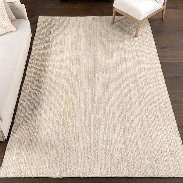 Rigo Chunky Loop Jute Off-White 12 ft. x 15 ft. Farmhouse Area Rug