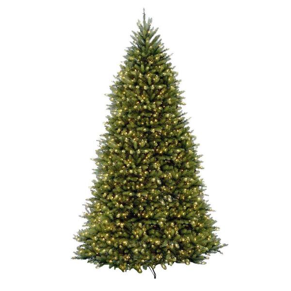 National Tree Company 10 ft. Pre-Lit Dunhill Fir Hinged Artificial Christmas Tree with Clear Lights
