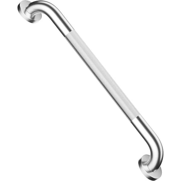 Lynzavix 20 in. x 1.25 in. Concealed Screw Bathtubs Grab Bar with Support for Elderly and Seniors in Satin Brushed Nickel