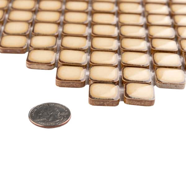 Hudson Diamond Caffe 12-3/8 in. x 12-3/8 in. Porcelain Mosaic Tile (10.9 sq. ft./Case)