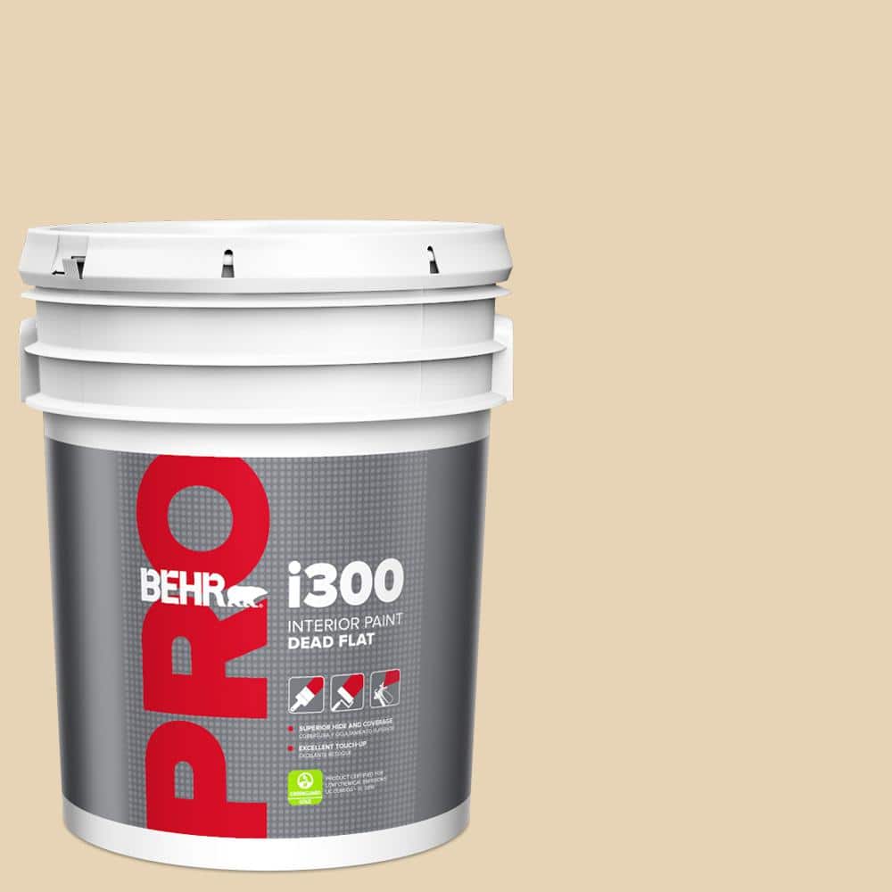 BEHR PRO 5 gal. PPU718 Sand Pearl Dead Flat Interior Paint PR31005