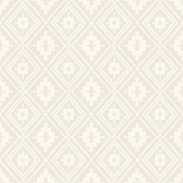 Chesapeake 10 in. W x 13 in. L White Camp Blanket Wallpaper Cream Sample