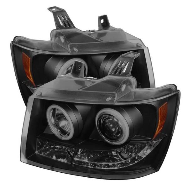 Spyder Auto Chevy Suburban 1500/2500 07-14 / Chevy Tahoe 07-14 / Avalanche 07-14 Projector Headlights - CCFL Halo - Black Smoke