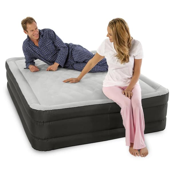 Blow Up Elevated Raised Air Bed Inflatable Airb Tilview Queen Size Air Mattress 