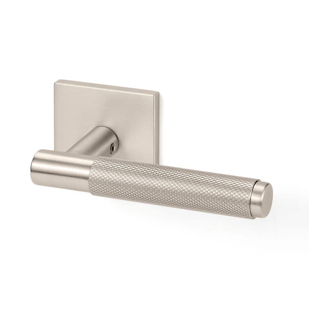 Taylor Satin Nickel Knurled Hall/Closet Interior Door Handle with Square Rosette and Concealed Screws (Passage) price history on PriceWatchPro