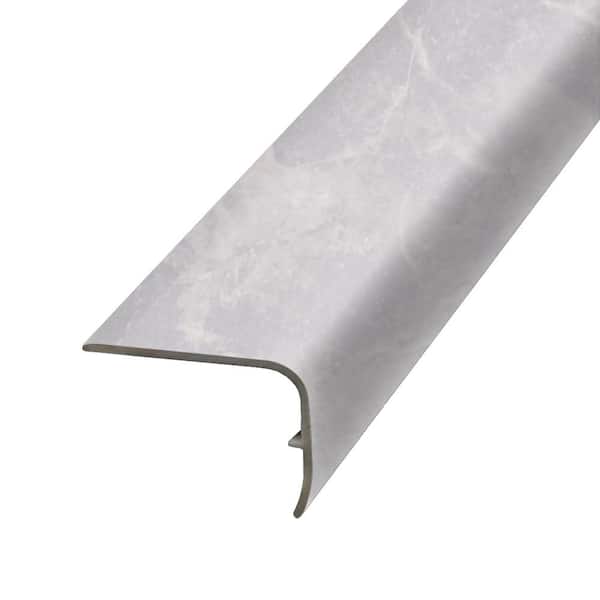 PERFORMANCE ACCESSORIES Glacier 1.32 in. Thick x 1.88 in. Wide x 78.7 in. Length Vinyl Stair Nose Molding