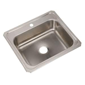 Celebrity 25 in. Drop-in Single Bowl 20-Gauge Stainless Steel Kitchen Sink Only