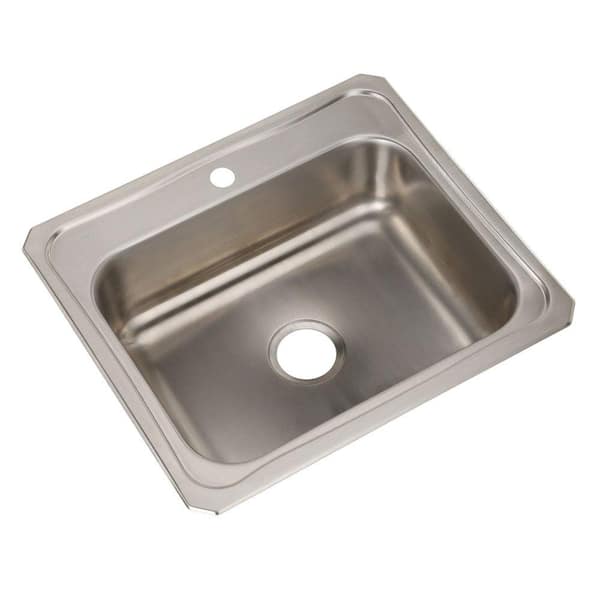 Elkay Celebrity 25in. Drop-in 1 Bowl 20 Gauge  Stainless Steel Sink Only and No Accessories