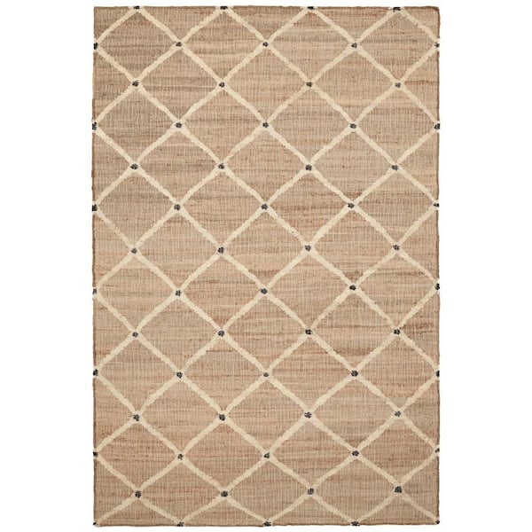 Kali Handwoven Jute Natural 5 ft. x 8 ft. Indoor Area Rug