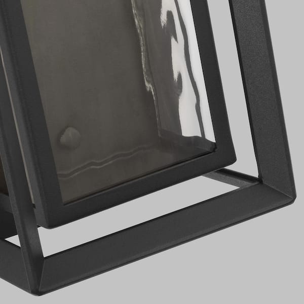 Generation Lighting - Studio Urbandale Small 1-Light Textured Black Outdoor Integrated LED Wall Lantern Sconce