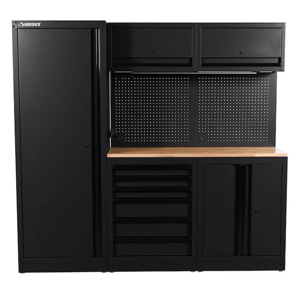 Husky 80.2 in. W x 75 in. H x 19.2 in. D Steel 8-Piece Garage