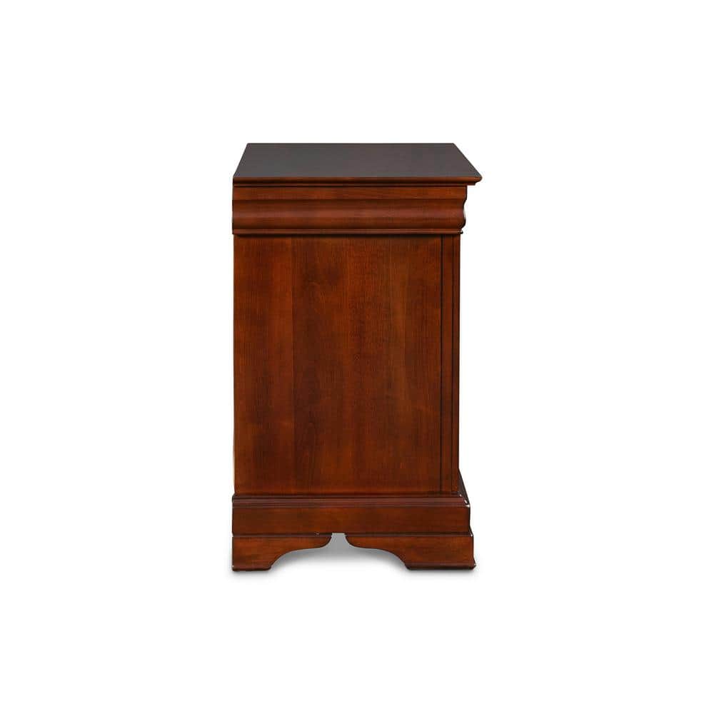Versailles Transitional Brown Wood 4-Drawer Nightstand