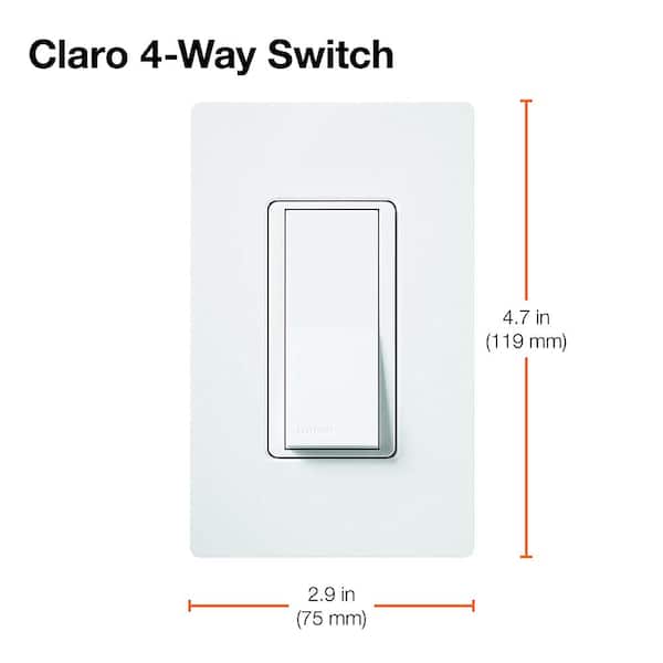 CA-4PS-WH Diva 15 Amp 4-Way Switch, White CA-4PS-WH Diva 15 Amp 4-Way Switch, White
