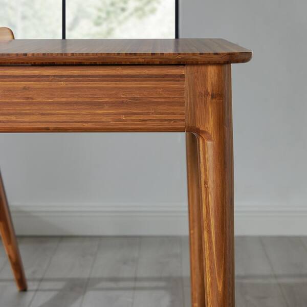 Bergen Copper Bamboo 36 in. 4 Legs Extension Dining Table