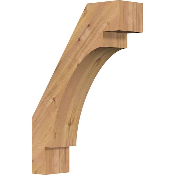 Ekena Millwork 5 1/2"W x 18"D x 26"H Merced Smooth Knee Brace, Western Red Cedar