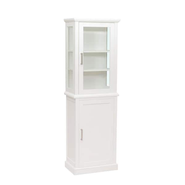 Tempe 21.63 in. W x 13.38 in. D x 68.75 in. H White Freestanding Linen Cabinet