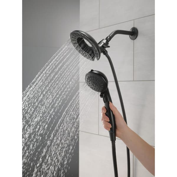 DELTA FAUCET In2ition 2-in-1 Duschkopf – Chrom, 2.5 GPM, Mit Abnehmbarer Handbrause