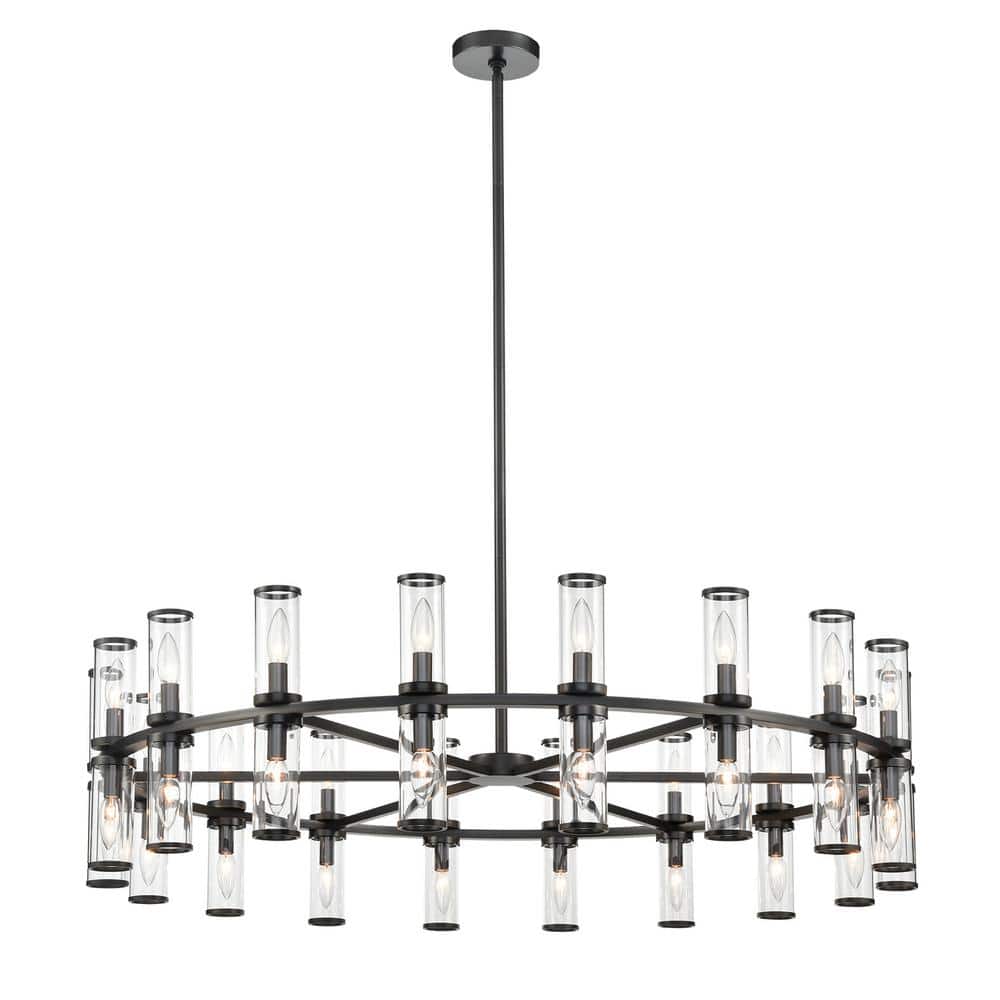 Urban Bronze 36-Light Crystal Candle Chandelier