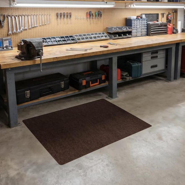 All Purpose Wide Wale Mocha Brown 2 ft. 2 in. x 45 ft. Indoor/Outdoor Commercial Mat Roll Runner