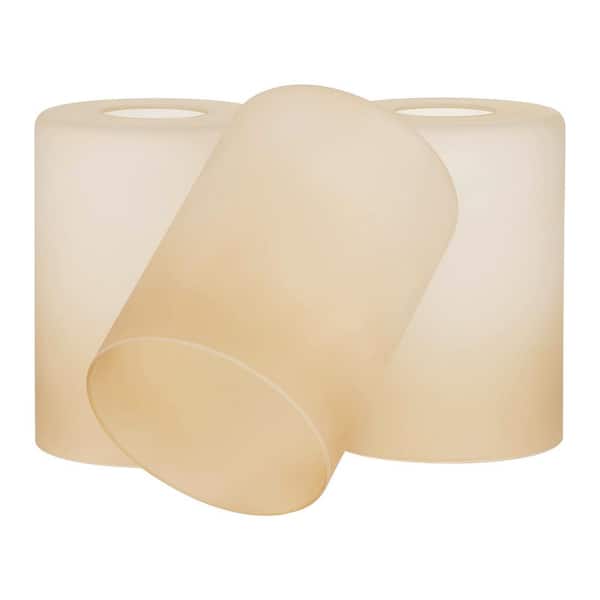 Kira Home Villa 5.5 in. Brown Frosted Glass Cylindrical Pendant/Sconce/Vanity Shade with 1.625 in. Neckless Fitter (3-Pack)