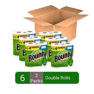 Bounty Paper Towels, Doubles, 2-Ply - 12 rolls