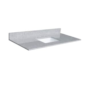 J COLLECTION 31 in. W x 22 in. D Cultured Marble Rectangular Undermount ...