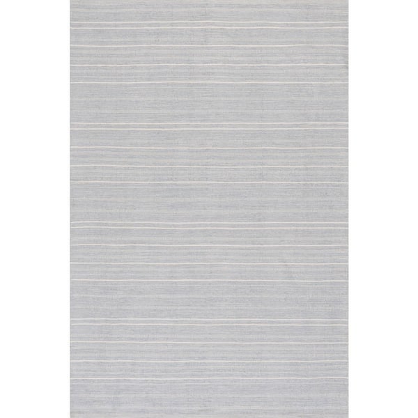 Skipper Stripe Handwoven Swedish Blue 10 ft. x 14 ft. Outdoor Area Rug