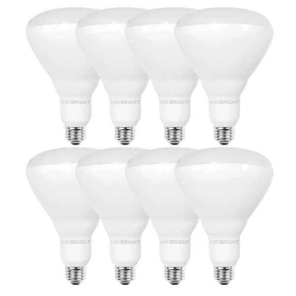 BR40 LED Bulb, 75W Equivalent, 1400 Lumens, Dimmable, Daylight 6500K (8-Pack)