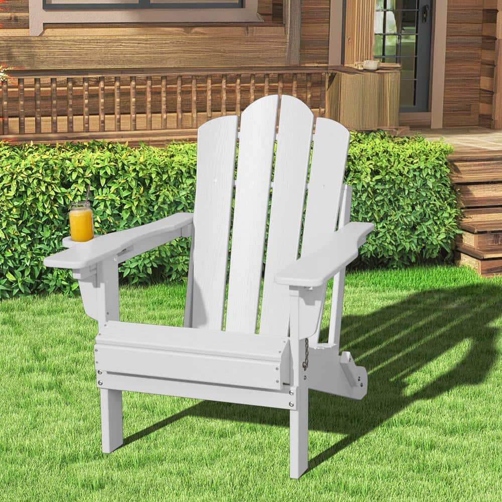 1-Piece HDPE Folding Adjustable Adirondack Chair in White price history on PriceWatchPro