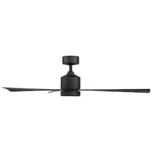 Lotus 54 in. LED Indoor/Outdoor Bronze 3-Blade Smart Ceiling Fan with 3000K Light Kit and Wall Control