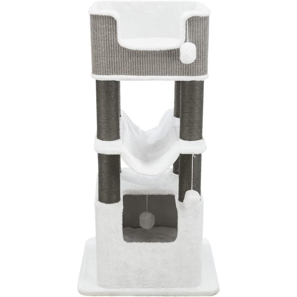 Cream/Gray Lucano Scratching Post Cat Tower