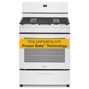 30-in 4 Burners 5.1-cu ft Freestanding Gas Range in. White