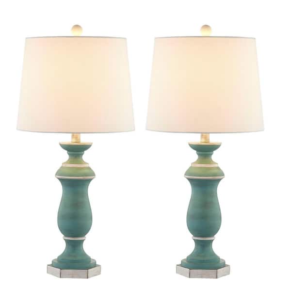 Maxax Dallas 27 " Green Bedside Table Lamp (Set of 2)