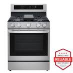 5.8 cu. ft. Smart Wi-Fi Enabled True Convection InstaView Gas Range Oven with Air Fry in Printproof Stainless Steel