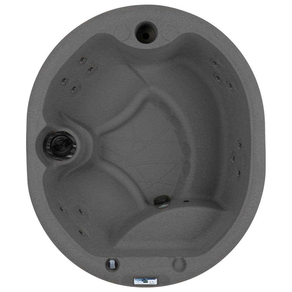 Taupe Oval 4-Person Plug and Play Hot Tub Spa