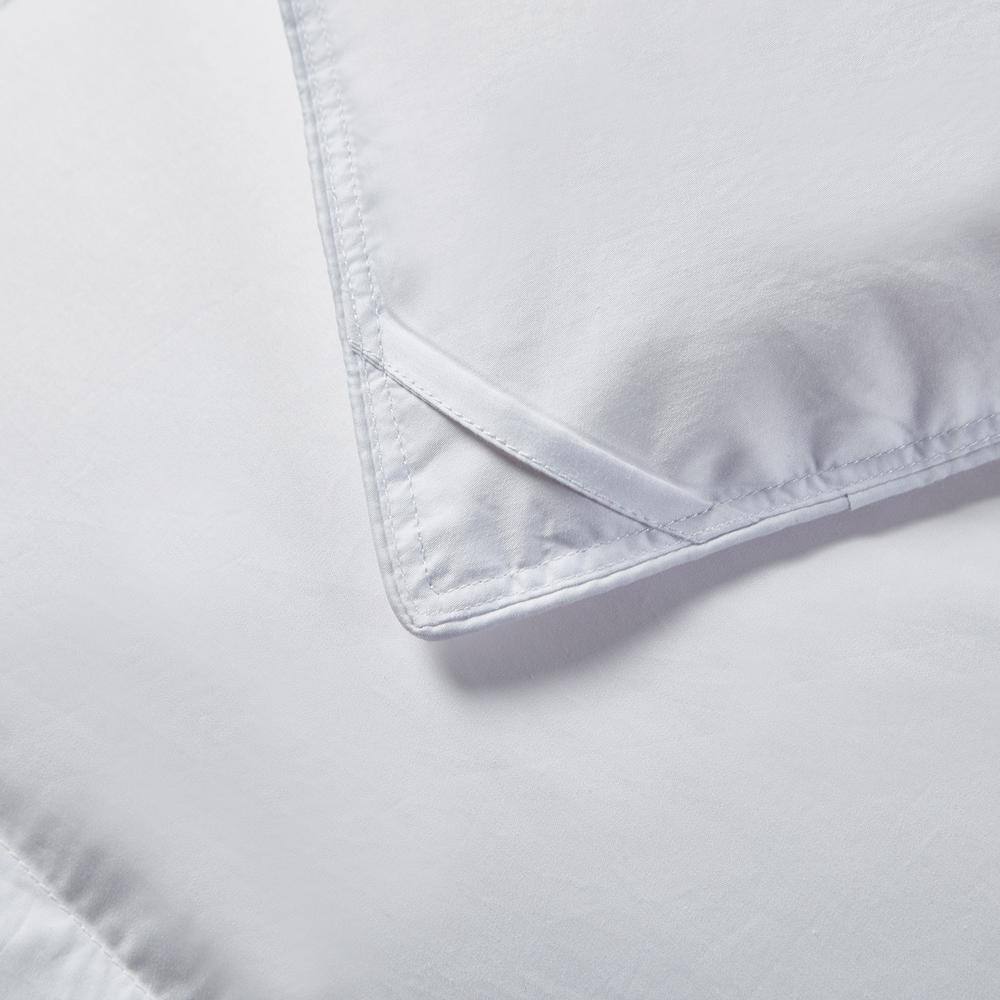 Full/Queen White Cotton Sateen Down Comforter