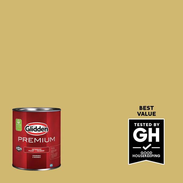 Glidden Premium 1 qt. PPG1108-5 Spicy Mustard Eggshell Interior Paint