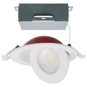 4 in. Adjutsable CCT Canless New Construction IC Rated Dimmable Indoor Fire Rated Integrated LED Recessed Light