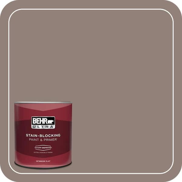 BEHR ULTRA 1 qt. #BNC-22 Chocolate Chiffon Extra Durable Flat Interior Paint & Primer