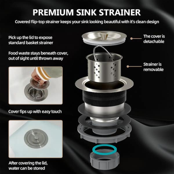 Zeafive All-in-One 30 in. W x 22in. Drop-in Topmount Single