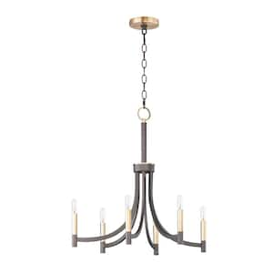 Lyndon 6-Light Bronze Chandelier