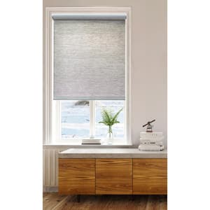 Pre-Cut Gray Cordless Light Filtering Roller Shades 18 in. W x 72 in. L