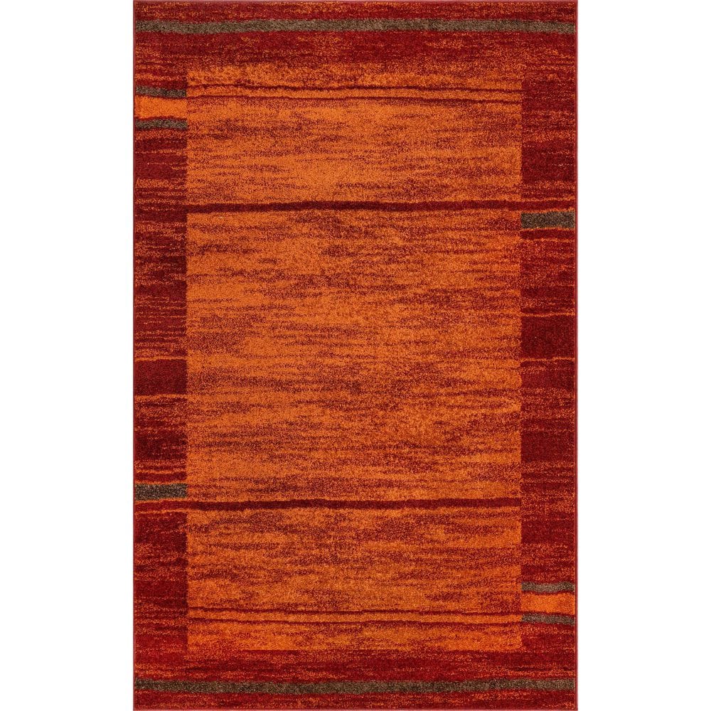 Unique Loom Autumn Foilage Terracotta 5' 0 x 8' 0 Area Rug 3138243
