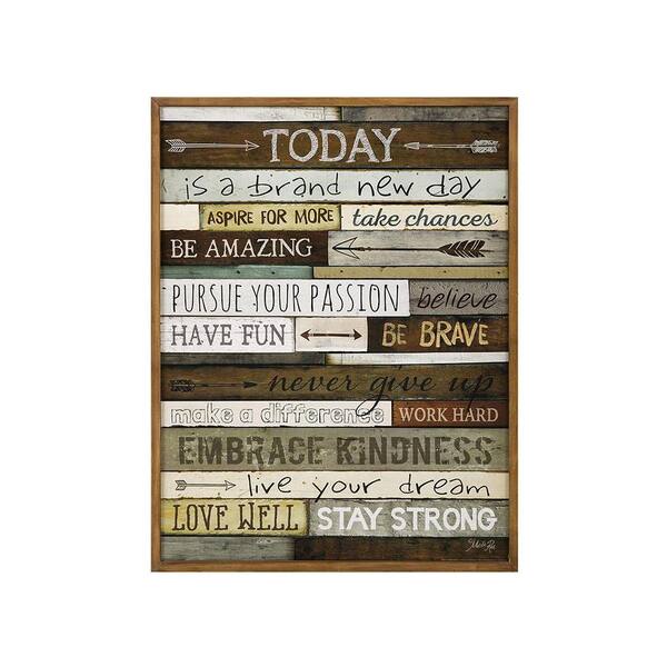 null 25 in. x 19 in. "A Brand New Day" Framed Wall Art