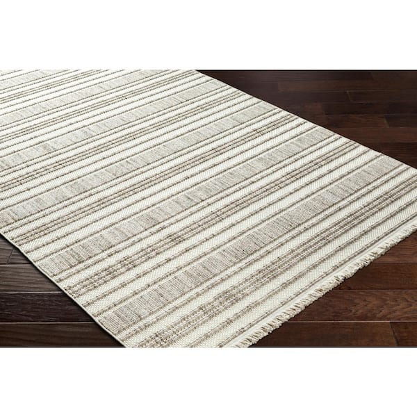 New Delhi Gray Global 9 ft. x 12 ft. Indoor Area Rug