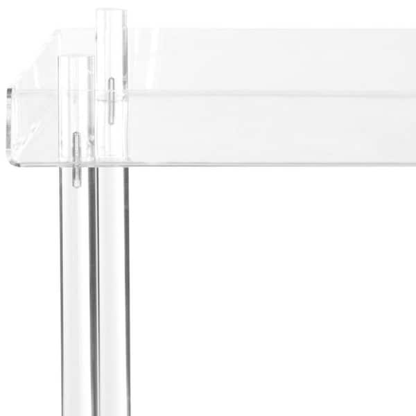Safavieh Healy 25.59-in x 31.1-in Clear Rectangle Cart Bar Safavieh Healy 25.59-in x 31.1-in Clear Rectangle Cart Bar