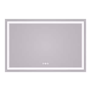 42 in. W x 36 in. H Rectangular Frameless LED Light Anti-Fog Wall Bathroom Vanity Mirror with Frontlit and Backlit