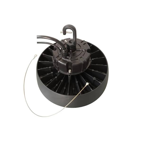 HALCO LIGHTING TECHNOLOGIES 600-Watt Equivalent 200-Watt Black Integrated LED Round High Bay UFO Light Fixture Cool White